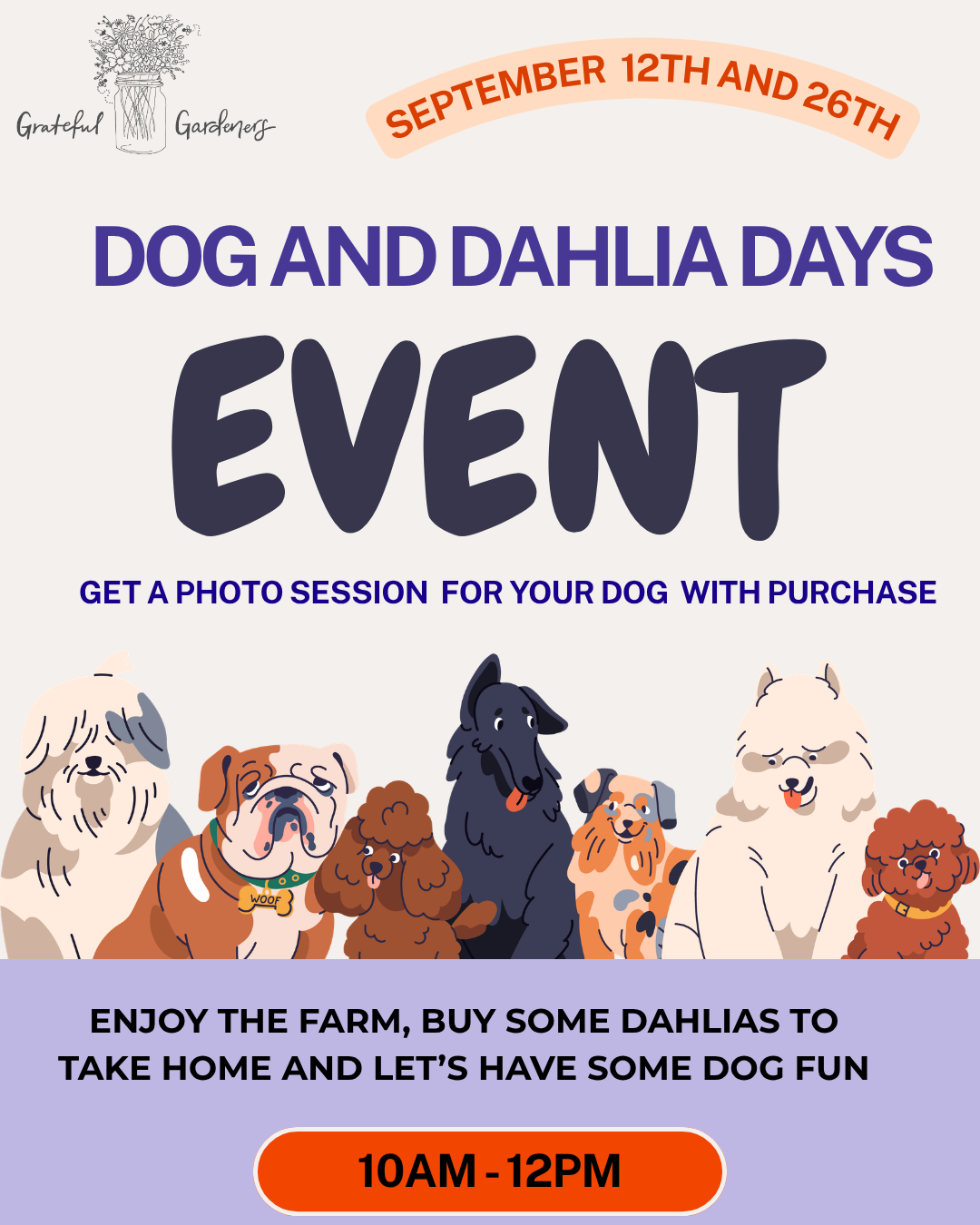 DOG AND DAHLIA DAYS EVENT